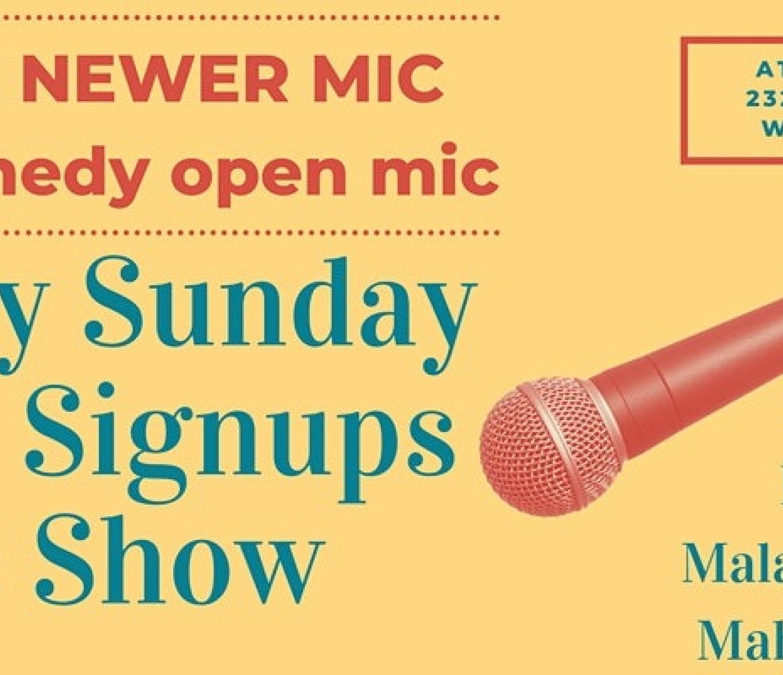 The Newer Mic - Comedy Open Mic @ Abyssinia