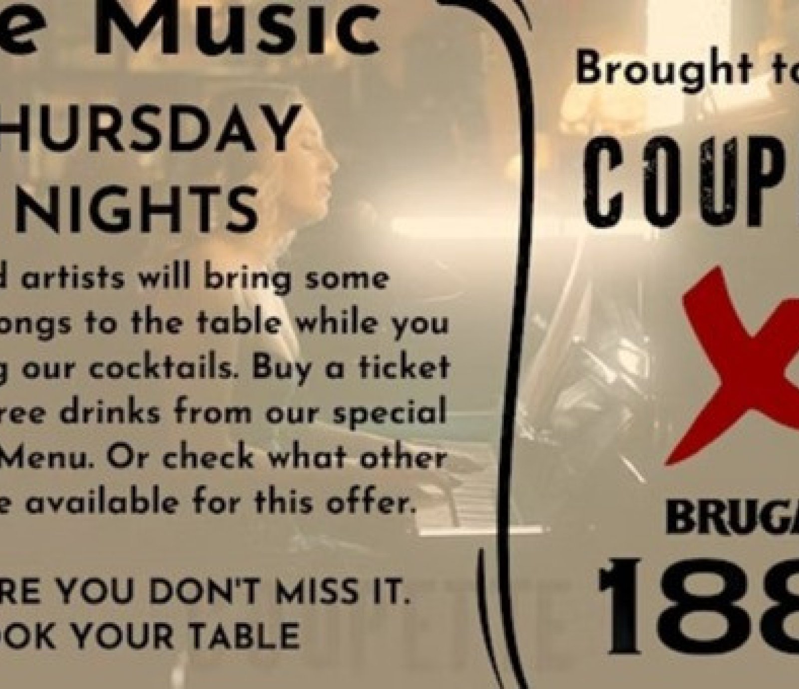 Live Music Voucher with Brugal 1888